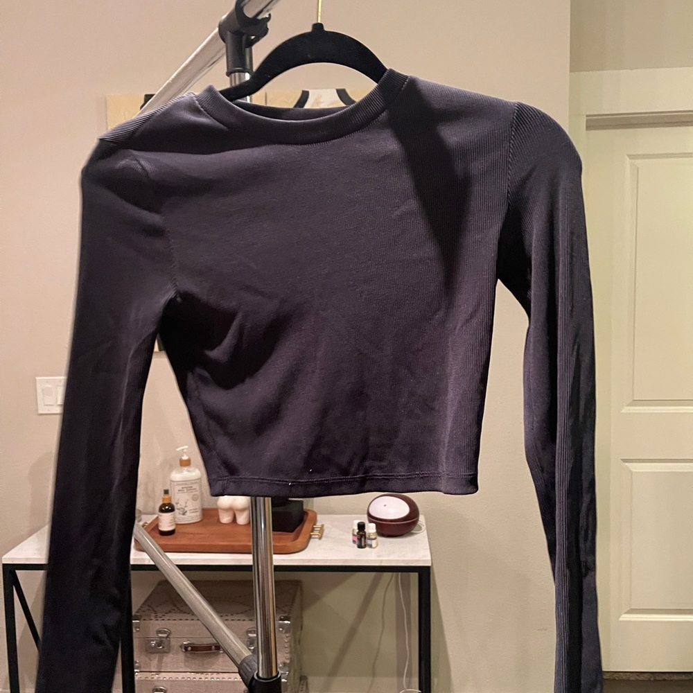 Dark Grey Crop Top